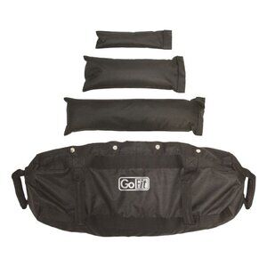 GoFit Extreme Sand Bag With Adjustable Weight Sleeves - Black Nylon